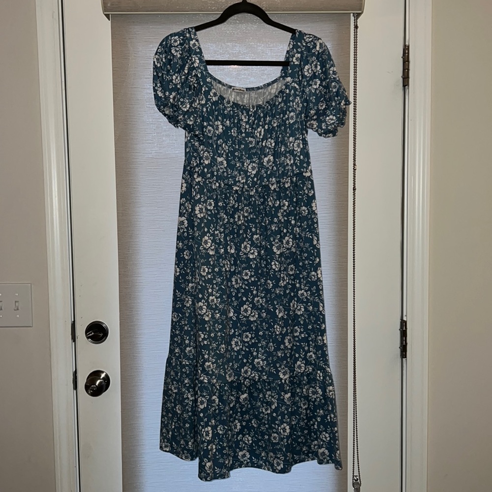 Soft Blue & White Dress